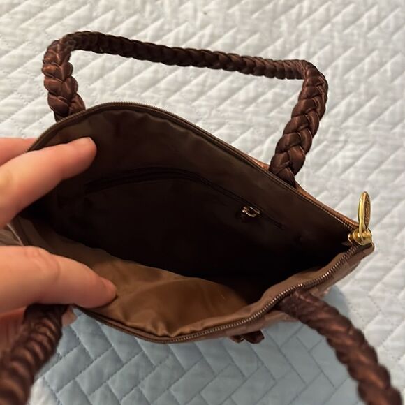 Brown checkered clutch   - Picture 2 of 4